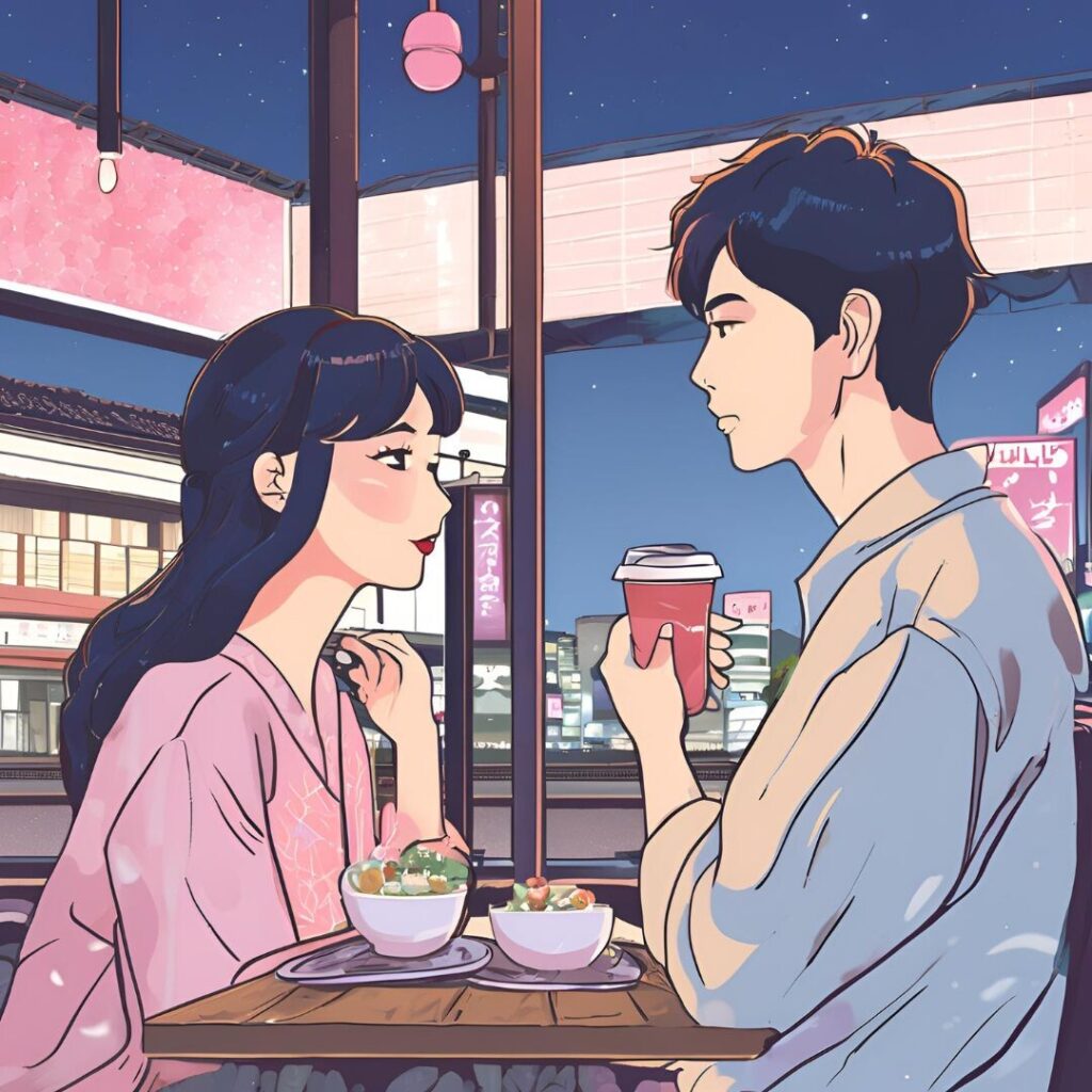 밥먹는 커플