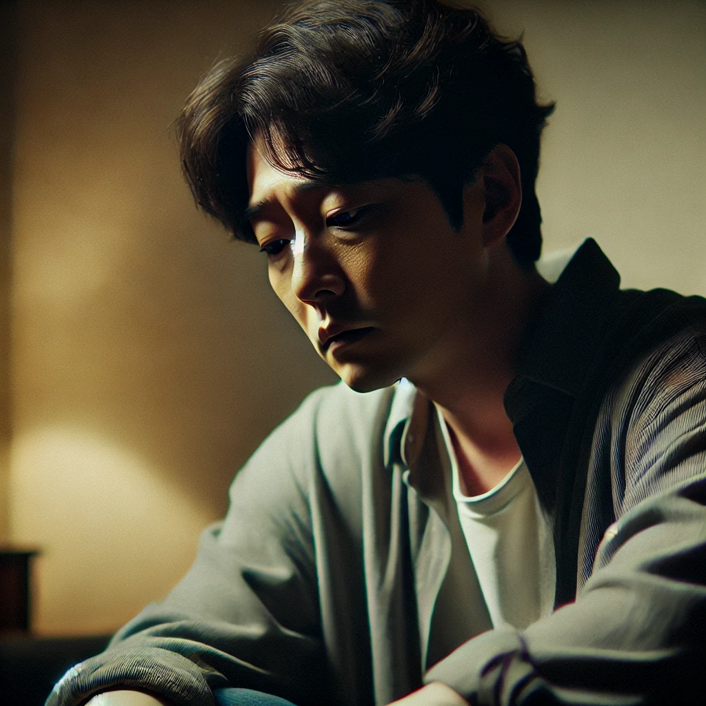 우울증을 겪고 있는 남자